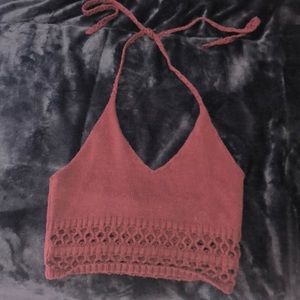 Maroon crop top